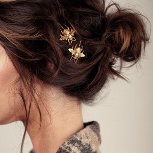 Gold Bumble Bee Bobby Pins